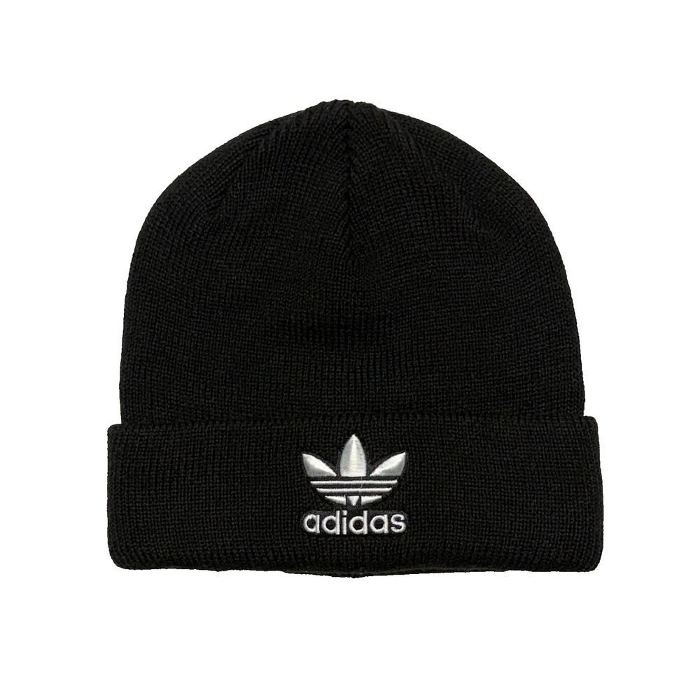 Adidas Trefoil Men's / Women's Beanie Black Hat Classic Embroidered